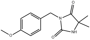 3-(4-methoxybenzyl)-5,5-dimethylimidazolidine-2,4-dione 구조식 이미지