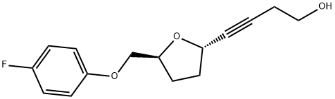 4-((2S,5S)-5-((4-fluorophenoxy)methyl)tetrahydrofuran-2-yl)but-3-yn-1-ol(WXG02259) 구조식 이미지