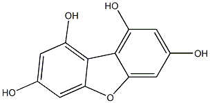 1,3,7,9-tetrahydroxydibenzofuran 구조식 이미지