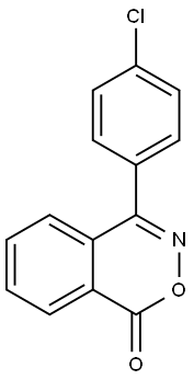 4-(p-Chlorophenyl)-1H-2,3-benzoxazin-1-one 구조식 이미지