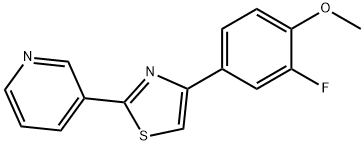 3-[4-(3-fluoro-4-methoxyphenyl)-1,3-thiazol-2-yl]pyridine 구조식 이미지
