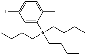 5-FLUORO-2-METHYL-(TRIBUTYLSTANNYL)BENZENE 구조식 이미지