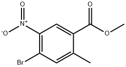 4-Bromo-2-methyl-5-nitro-benzoic acid methyl ester 구조식 이미지