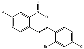 (E)-2-bromo-4-chloro-1-(4-chloro-2-nitrostyryl)benzene 구조식 이미지