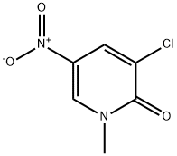 3-Chloro-1-methyl-5-nitro-1H-pyridin-2-one 구조식 이미지