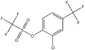 METHANESULFONIC ACID,1,1,1-TRIFLUORO-,2-CHLORO-4-(TRIFLUOROMETHYL)PHENYL ESTER 구조식 이미지