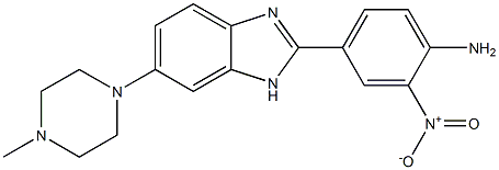 4-[6-(4-methylpiperazin-1-yl)-1H-benzimidazol-2-yl]-2-nitroaniline 구조식 이미지