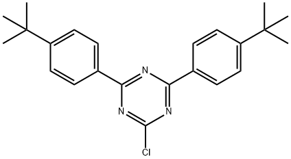 2,4-bis(4-(tert-butyl)phenyl)-6-chloro-1,3,5-triazine Structure