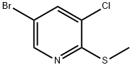 5-Bromo-3-chloro-4-methylthiopyridine 구조식 이미지