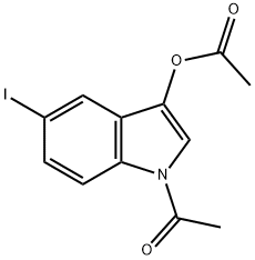 1-Acetyl-5-iodo-1H-indol-3-yl acetate 구조식 이미지
