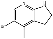 5-bromo-4-methyl-2,3-dihydro-1H-pyrrolo[2,3-b]pyridine 구조식 이미지