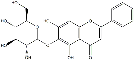 바이칼레인6-O-글루코시드 구조식 이미지