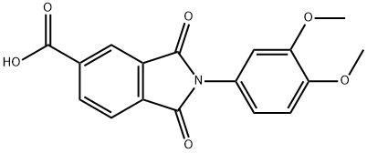 2-(3,4-dimethoxyphenyl)-1,3-dioxo-5-isoindolinecarboxylic acid Structure