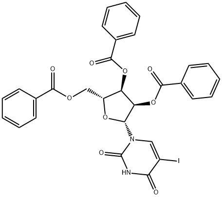 2',3',5'-Tri-O-benzoyl-5-iodouridine 구조식 이미지