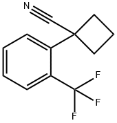 1-(2-(trifluoromethyl)phenyl)cyclobutane-1-carbonitrile 구조식 이미지