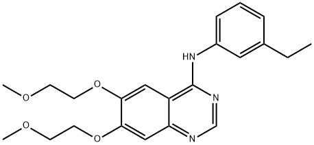 4-Quinazolinamine,N-(3-ethylphenyl)-6,7-bis(2-methoxyethoxy)- Structure