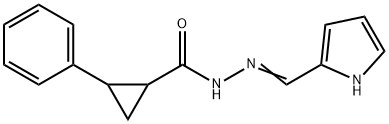 (E)-N'-((1H-pyrrol-2-yl)methylene)-2-phenylcyclopropanecarbohydrazide Structure