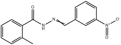 2-methyl-N'-(3-nitrobenzylidene)benzohydrazide Structure