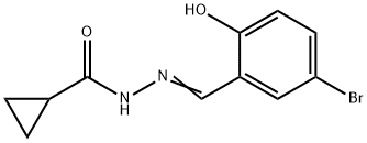 (E)-N'-(5-bromo-2-hydroxybenzylidene)cyclopropanecarbohydrazide 구조식 이미지