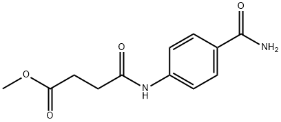 methyl 4-{[4-(aminocarbonyl)phenyl]amino}-4-oxobutanoate 구조식 이미지
