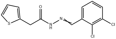 N'-[(Z)-(2,3-dichlorophenyl)methylidene]-2-(thiophen-2-yl)acetohydrazide 구조식 이미지