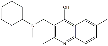 3-{[cyclohexyl(methyl)amino]methyl}-2,6-dimethyl-4-quinolinol Structure