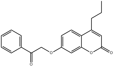 7-(2-oxo-2-phenylethoxy)-4-propyl-2H-chromen-2-one 구조식 이미지