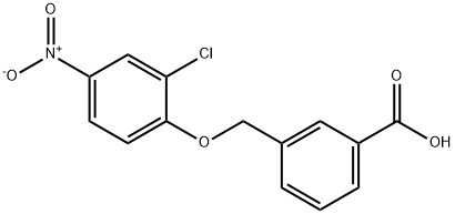 벤조산,3-[(2-클로로-4-니트로페녹시)메틸]- 구조식 이미지