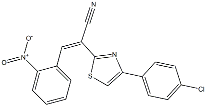 (2Z)-2-[4-(4-chlorophenyl)-1,3-thiazol-2-yl]-3-(2-nitrophenyl)prop-2-enenitrile Structure