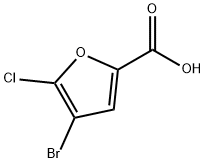 4-Bromo-5-chloro-furan-2-carboxylic acid 구조식 이미지