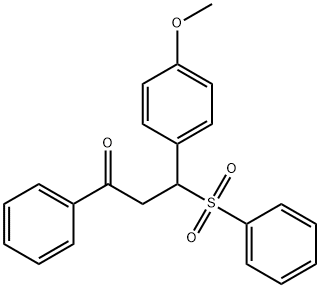 3-Benzenesulfonyl-3-(4-methoxy-phenyl)-1-phenyl-propan-1-one 구조식 이미지