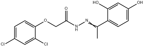 2-(2,4-dichlorophenoxy)-N'-[1-(2,4-dihydroxyphenyl)ethylidene]acetohydrazide 구조식 이미지