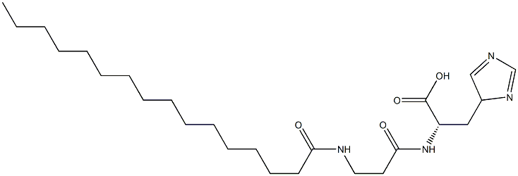 N-(1-Oxohexadecyl)-beta-alanyl-L-histidine Structure