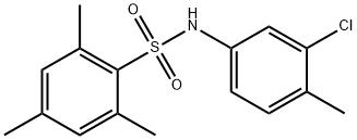 Benzenesulfonamide, N-(3-chloro-4-methylphenyl)-2,4,6-trimethyl- 구조식 이미지