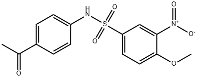 N-(4-acetylphenyl)-4-methoxy-3-nitrobenzenesulfonamide Structure