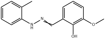 (E)-2-methoxy-6-((2-(o-tolyl)hydrazono)methyl)phenol Structure