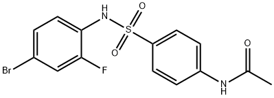 Acetamide, N-[4-[[(4-bromo-2-fluorophenyl)amino]sulfonyl]phenyl]- 구조식 이미지