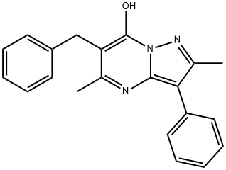 6-benzyl-2,5-dimethyl-3-phenylpyrazolo[1,5-a]pyrimidin-7-ol 구조식 이미지