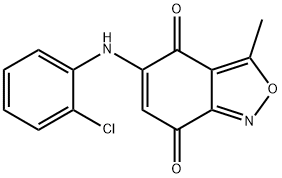 5-((2-Chlorophenyl)amino)-3-methylbenzo[c]isoxazole-4,7-dione 구조식 이미지