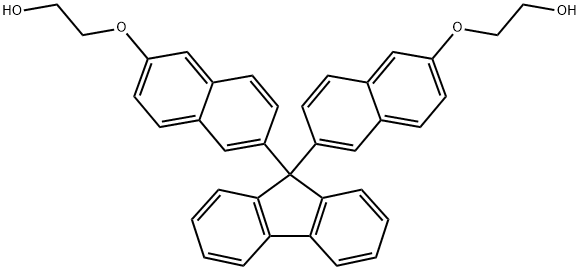 2,2'-[9H-Fluoren-9-ylidenebis(6,2-naphthalenediyloxy)]bis-ethanol Structure