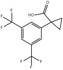 1-(3,5-bis(trifluoromethyl)phenyl)cyclopropane-1-carboxylic acid Structure