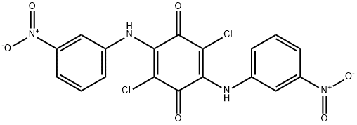 2,5-BIS(3-NITROANILINO)-3,6-DICHLORO-1,4-BENZOQUINONE 구조식 이미지