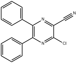 3-Chloro-5,6-diphenylpyrazine-2-carbonitrile Structure