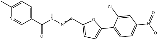 N'-{(Z)-[5-(2-chloro-4-nitrophenyl)furan-2-yl]methylidene}-6-methylpyridine-3-carbohydrazide Structure