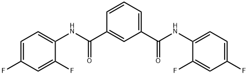 N,N'-bis(2,4-difluorophenyl)benzene-1,3-dicarboxamide 구조식 이미지