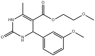 2-methoxyethyl 4-(3-methoxyphenyl)-6-methyl-2-oxo-1,2,3,4-tetrahydropyrimidine-5-carboxylate 구조식 이미지