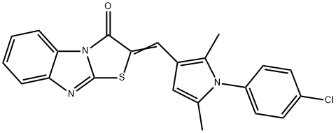 (2Z)-2-{[1-(4-chlorophenyl)-2,5-dimethyl-1H-pyrrol-3-yl]methylidene}[1,3]thiazolo[3,2-a]benzimidazol-3(2H)-one Structure