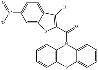 (3-chloro-6-nitro-1-benzothiophen-2-yl)(10H-phenothiazin-10-yl)methanone Structure