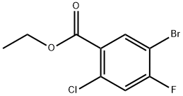 5-Bromo-2-chloro-4-fluoro-benzoic acid ethyl ester 구조식 이미지