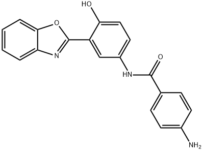 4-amino-N-[3-(2-benzoxazolyl)-4-hydroxyphenyl]-benzamide 구조식 이미지